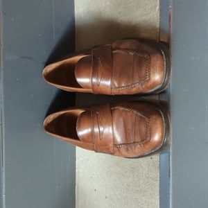 Cole Haan City Leather Loafers Dress Shoes Brown Size 10 US Very Nice